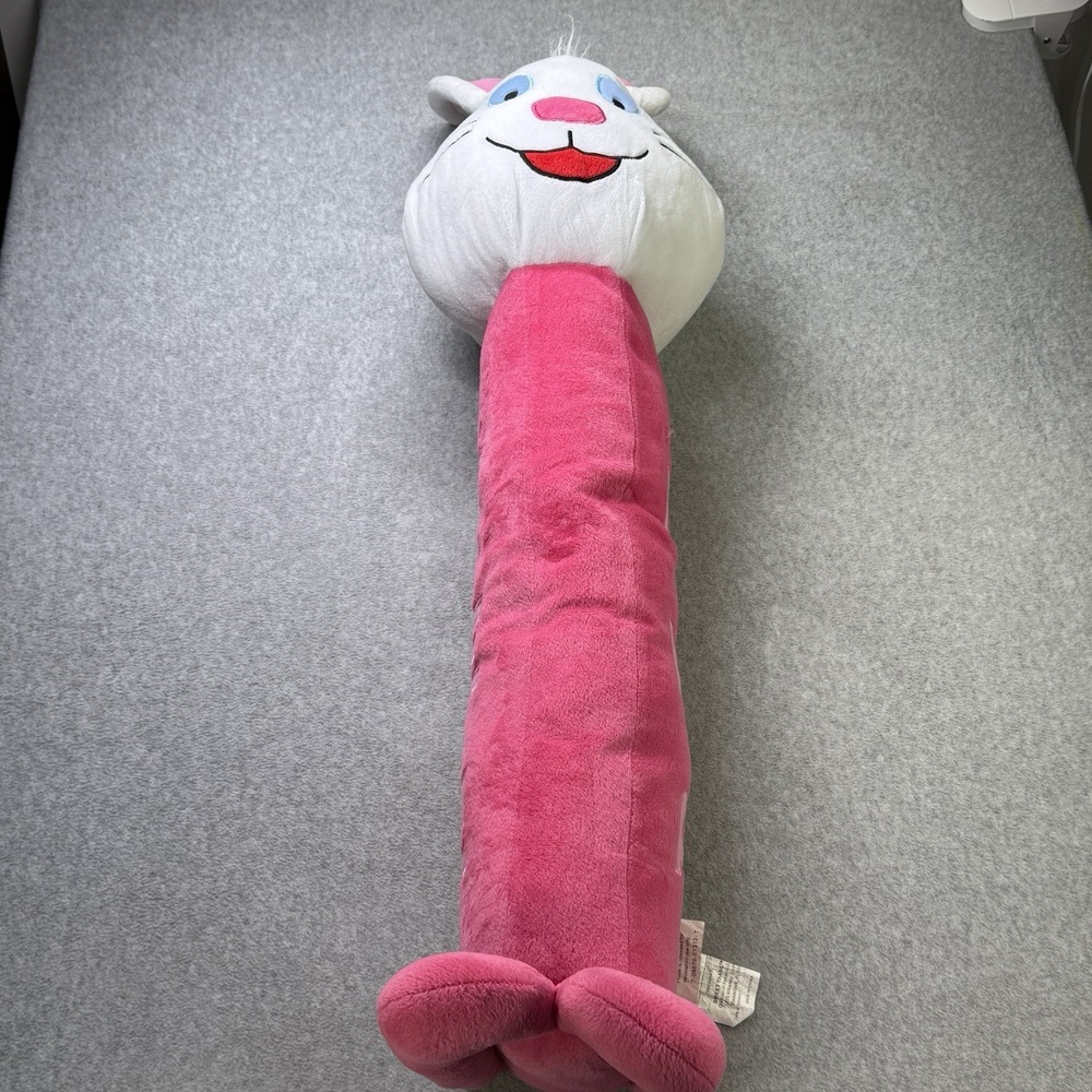 Giant PEZ Plush Pillow 30" White Cartoon Head Pink‎ Body 2005